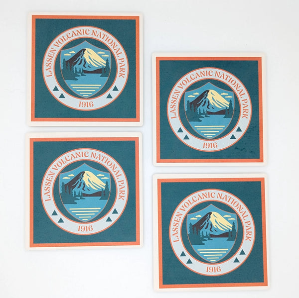 Lassen Volcanic Legacy 4-Piece Coaster Set