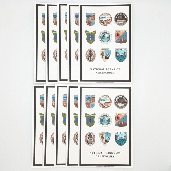 National Parks of California 10-Piece Postcard Set