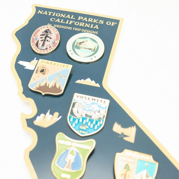National Parks of California 9-Piece Enamel Pin Set
