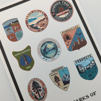 National Parks of California 10-Piece Postcard Set