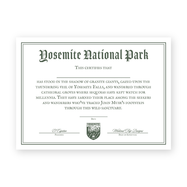 Yosemite Diploma